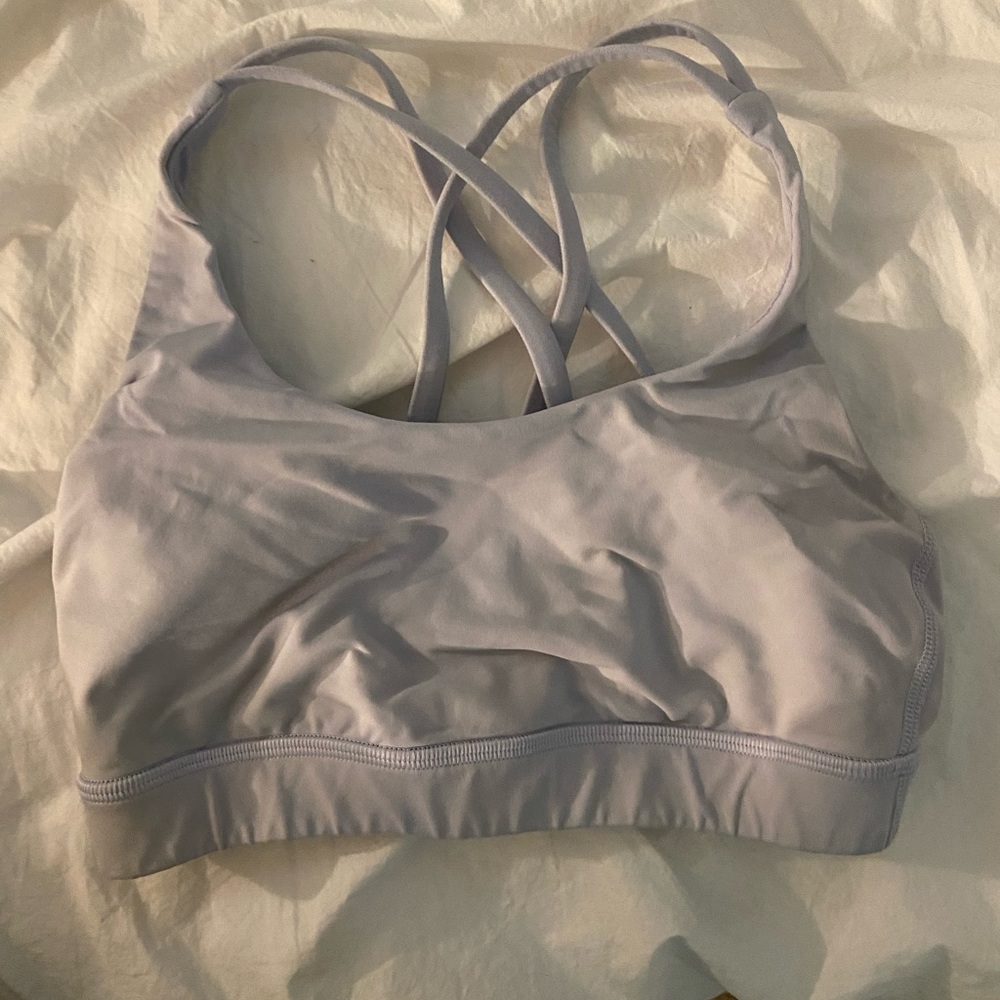 Lululemon sports bra in color lilac purple. Size 4 and barely worn